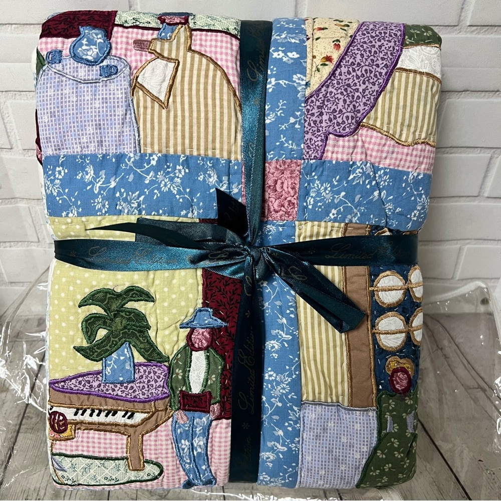 Legacy Home Furnishings 60”x60” Dollhouse Throw Quilted Blanket Limited Ed QVC